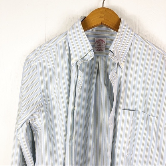 Brooks Brothers no iron striped button up 14.5” - Picture 4 of 6